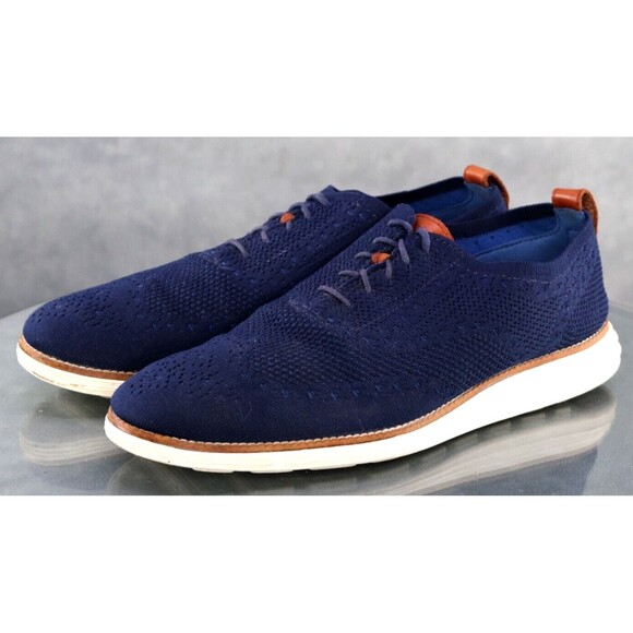 Cole Haan Grand OS Men's Wingtip Oxfords Dress Shoes Size 11 Blue C27960